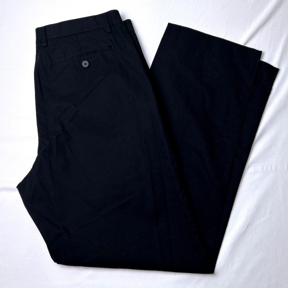 Banana Republic Mens Non Iron Tailored Fit Chino Pants Size 35x32 Black Work